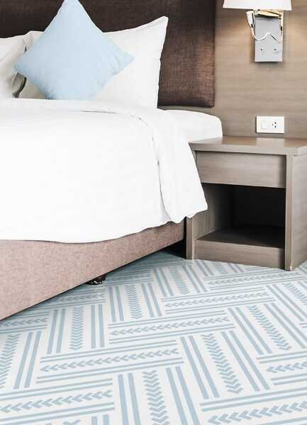 Universal vinyl rug Chevron zigzag
