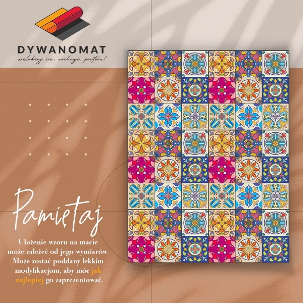 Fashionable vinyl rug Portuguese tiles