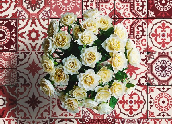 Vinyl floor rug Portuguese tiles