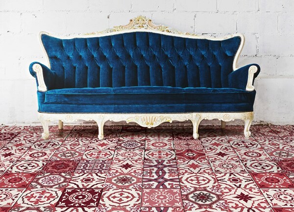 Vinyl floor rug Portuguese tiles