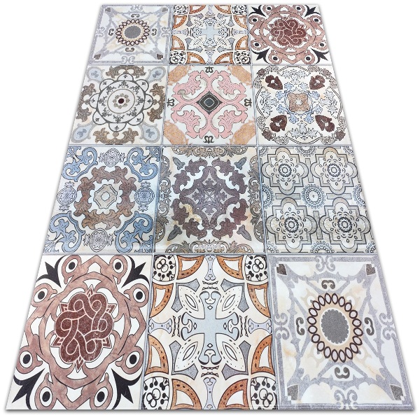 Fashionable vinyl rug Portuguese tiles