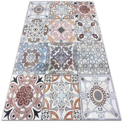 Fashionable vinyl rug Portuguese tiles