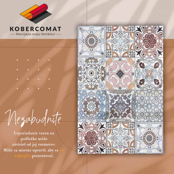 Fashionable vinyl rug Portuguese tiles