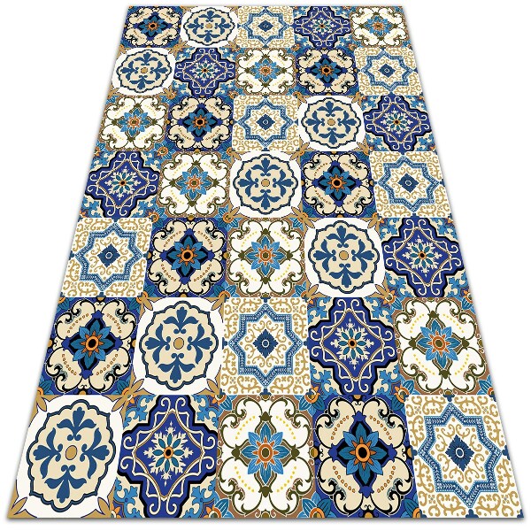 Fashionable vinyl rug Portuguese tiles