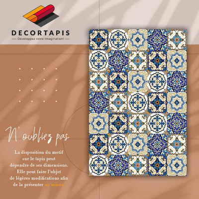 Fashionable vinyl rug Portuguese tiles