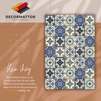 Fashionable vinyl rug Portuguese tiles