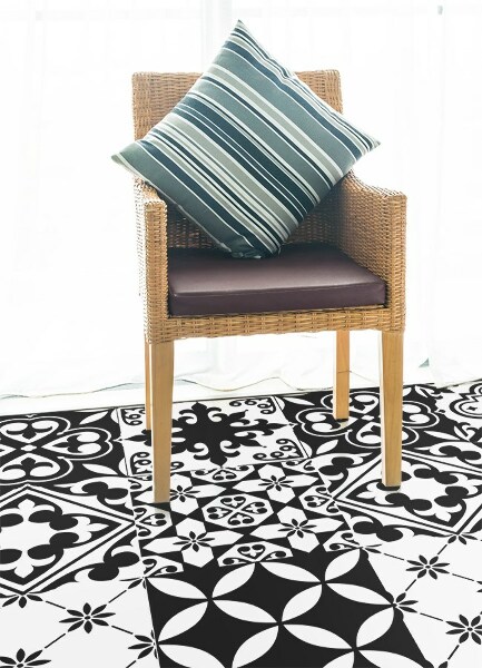 Vinyl floor rug Portuguese tiles