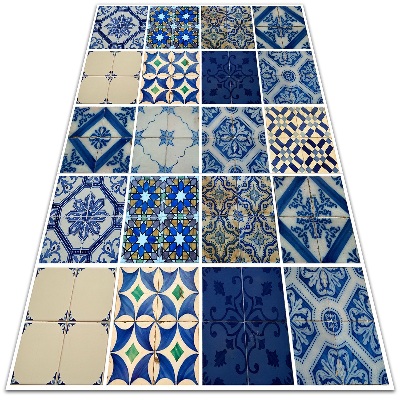 Indoor vinyl PVC carpet Moroccan tiles
