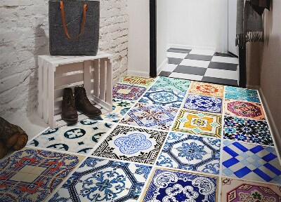 Indoor vinyl PVC carpet Greek tiles