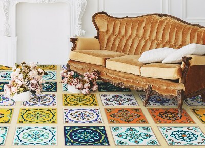 Universal vinyl carpet Moroccan tiles