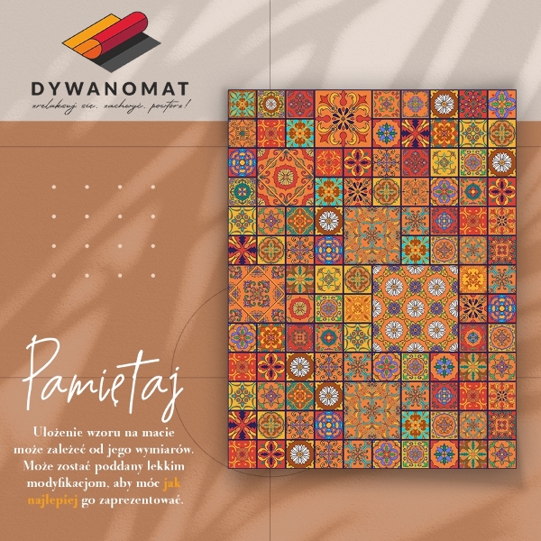 Indoor vinyl PVC carpet Moroccan tiles