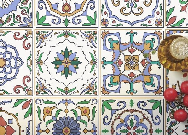 Indoor vinyl PVC carpet Italian tiles