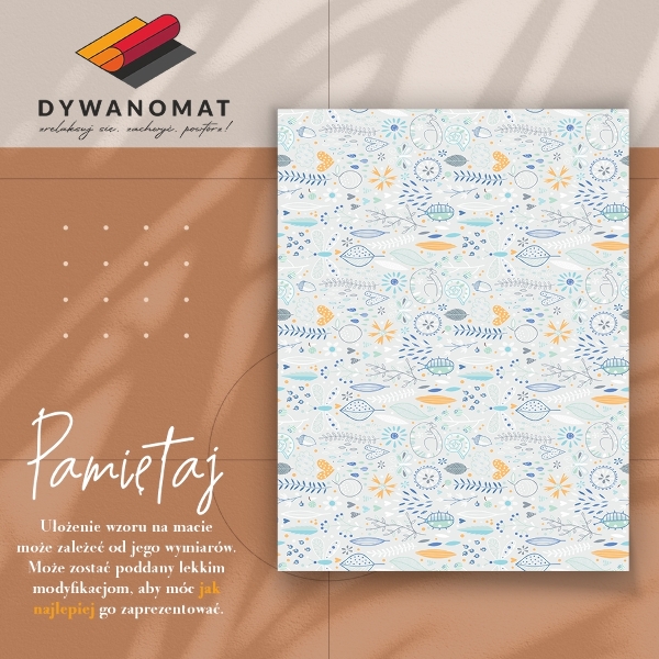 Universal vinyl rug Meadow motifs