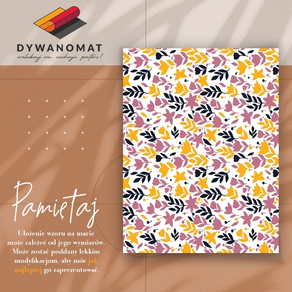 Interior PVC rug Abstract flowers