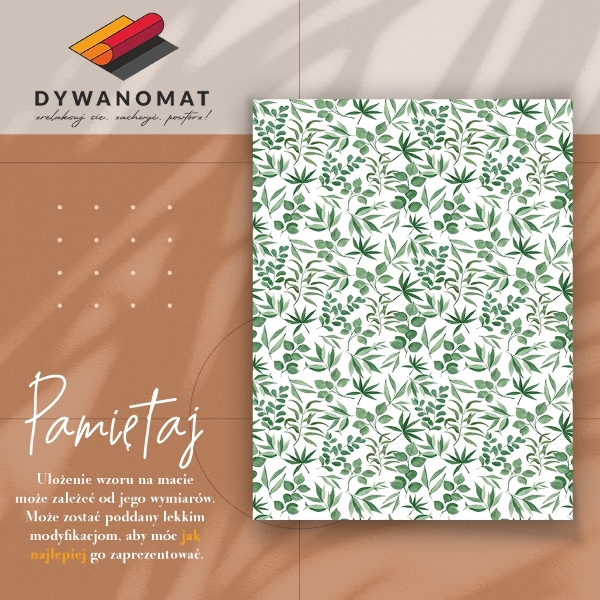 Universal vinyl rug Fine leaves