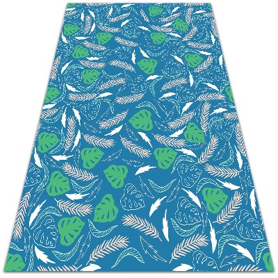 Universal vinyl rug Hawaiian leaves