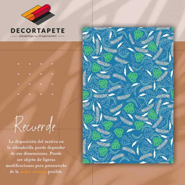 Universal vinyl rug Hawaiian leaves