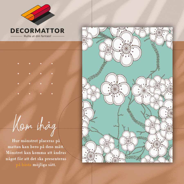 Fashionable vinyl rug Geometric buds