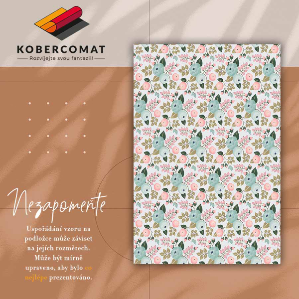 Vinyl floor rug Flowers