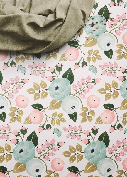 Vinyl floor rug Flowers