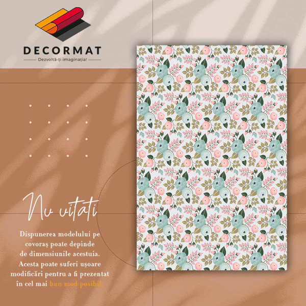 Vinyl floor rug Flowers