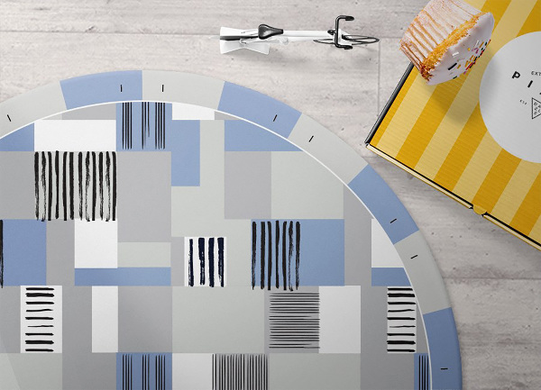 Round interior PVC carpet geometryszne rectangles
