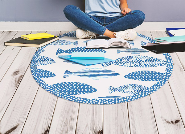 Round interior PVC carpet fish