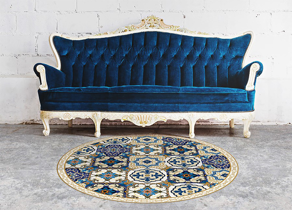 Indoor vinyl carpet Portuguese tiles