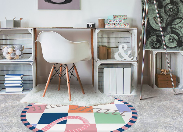 Fashionable vinyl rug ladder and hoses