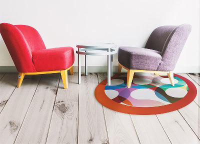 Universal vinyl carpet abstract shapes