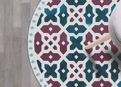 Indoor vinyl carpet geometric shapes