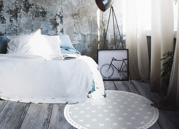 Fashionable Round PVC rug geometric crosses