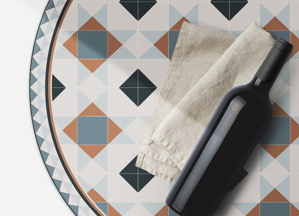 Round interior PVC carpet Vinyl rug