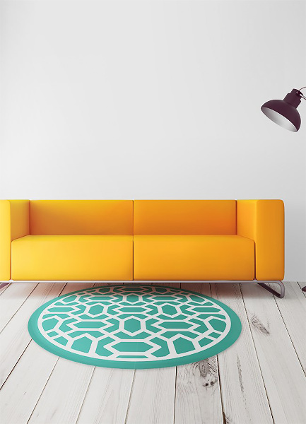 Round PVC rug braided pattern