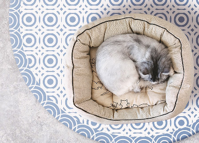 Round vinyl rug repetitive circles