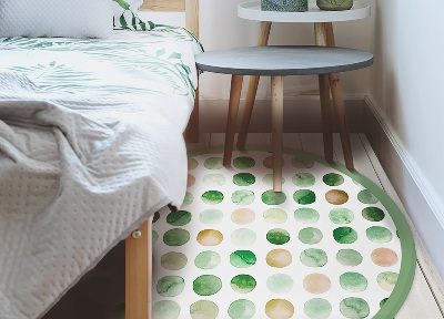 Fashionable vinyl rug watercolor dots