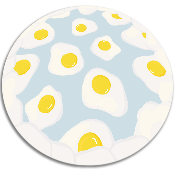 Round interior PVC carpet poached eggs