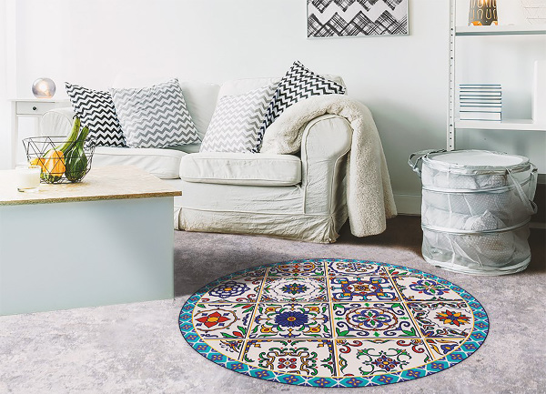 Universal vinyl carpet Portuguese tiles