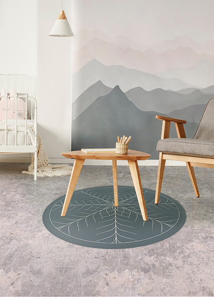 Universal vinyl carpet abstract shape