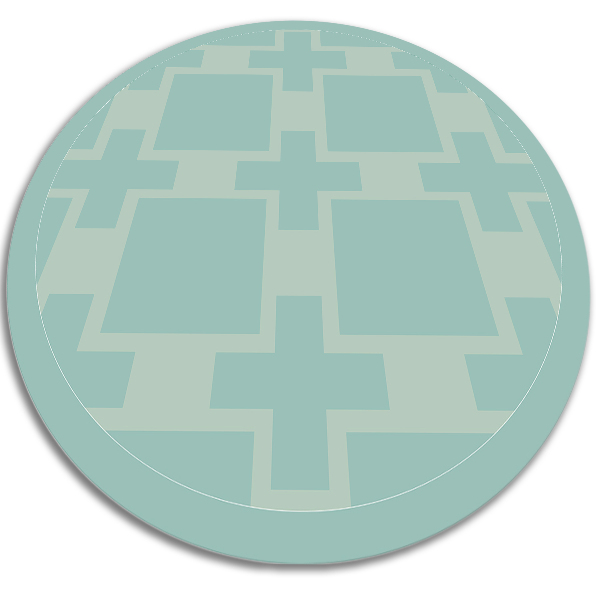 Universal vinyl carpet geometric crosses