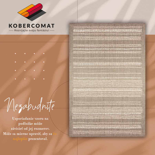 Universal vinyl carpet Beige fabric