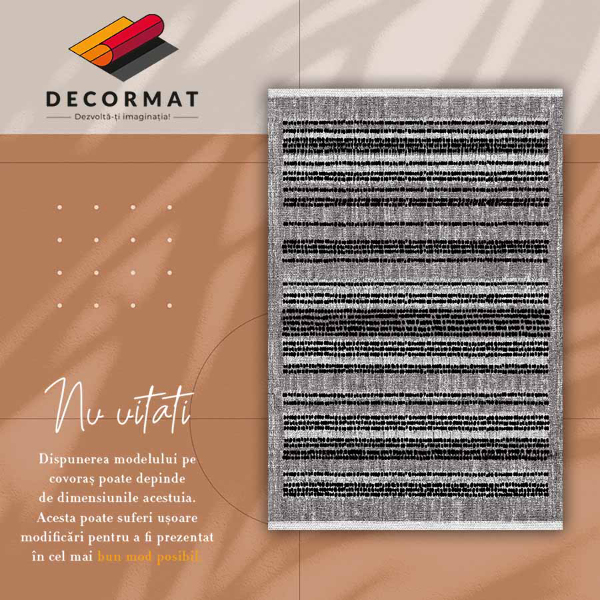 Indoor vinyl PVC carpet Black stripes