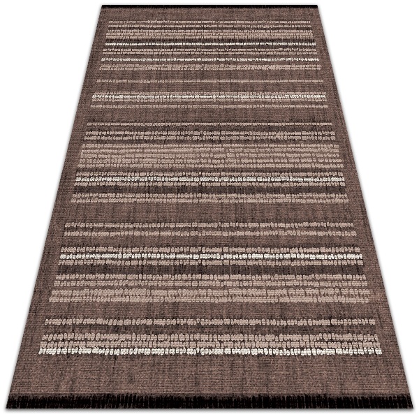Interior PVC rug Brown fabric pattern