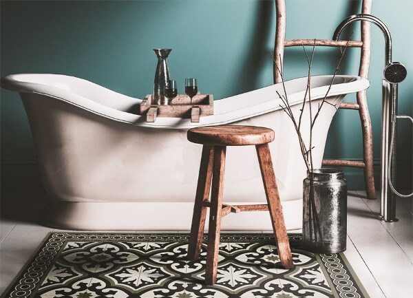 Vinyl floor rug Scandinavian style