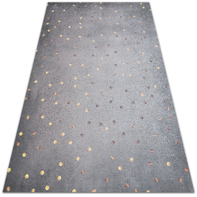Vinyl floor mat Golden dots