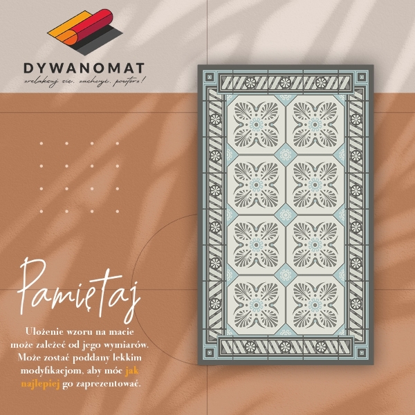 Vinyl floor mat Vintage tiles