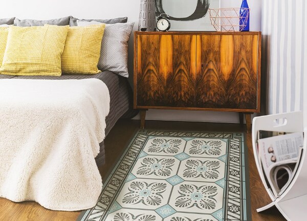 Vinyl floor mat Vintage tiles