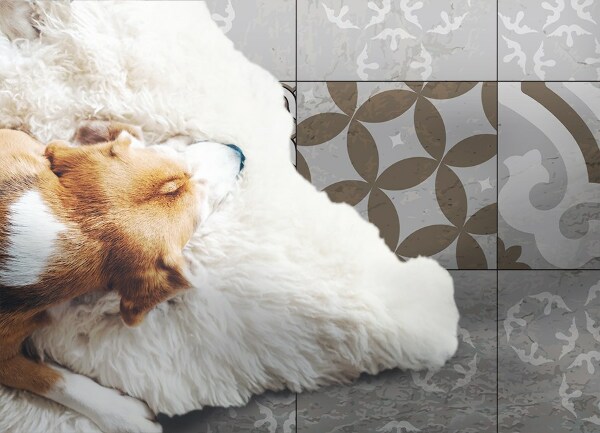 Vinyl floor rug Decorative tiles