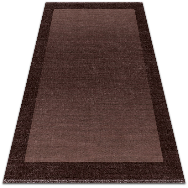 Fashionable vinyl rug Brown frame