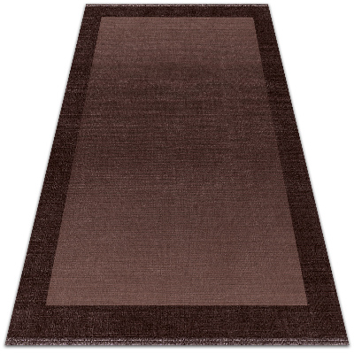 Fashionable vinyl rug Brown frame
